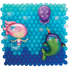 Magical Mermaid & Friends Balloon Backdrop Kit