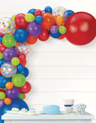 Confetti Latex Balloon Garland Arch Kit, Rainbow Colors