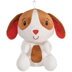 Dog Plush Balloon Weight, White/Brown, 8-inch, 1-pack