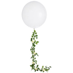 Greenery Leaves & Flowers 24-inch Balloon Tail Accessory, 6-foot