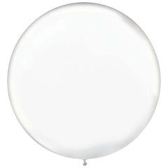 Clear Round Latex Balloons, 24 inch, 4-Pack