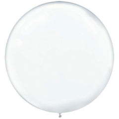 Clear Round Latex Balloons, 24 inch, 4-Pack