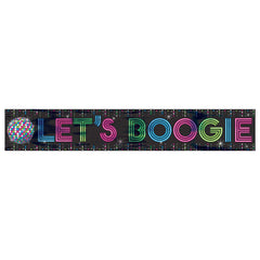 "Let's Boogie" Banner, Black, 25-foot