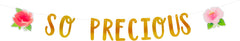 Floral Baby Letter Banner Kit, Gold/Pink, 8.5-foot, 2-pk