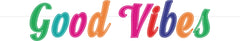 Good Vibes Letter Banner, Multi-Colored, 5.5-foot