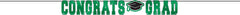 Green Congrats Grad Hanging Garland Banner Decoration, Green, 12-ft, for Graduation