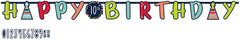 A Reason to Celebrate Happy Birthday Customizable Banner, Blue/Red, 1-foot