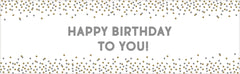 Happy Birthday To You DIY Customizable Hanging Garland Banner, Gold/Silver, 5.25-ft