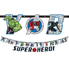 Marvel Avengers Customizable Banner Kit, Multi-Colored, 5.75-ft, 2-pk