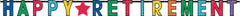 Happy Retirement Hanging Garland Banner, Multi-Colored, 12-ft, 2-pk