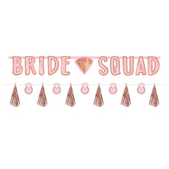 Blush Bride Squad Banner, Rose Gold, 12-inch