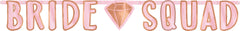 Blush Bride Squad Banner, Rose Gold, 12-inch