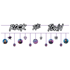 Disney Descendants "Rock The Town" Banner, Purple/Blue, 30.75-inch, 2-pk