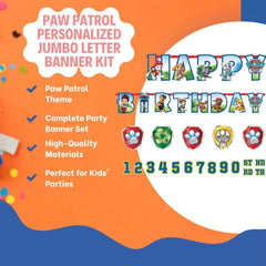 Personalized PAW Patrol Jumbo Birthday Banner