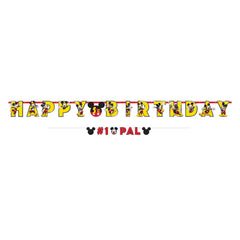Disney Mickey Mouse Birthday Banner Kit, Yellow/Red, 10-foot, 2-pk