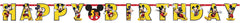 Disney Mickey Mouse Birthday Banner Kit, Yellow/Red, 10-foot, 2-pk