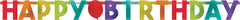 Birthday Balloon Happy Birthday Garland Banner, 1-foot, 4-pk