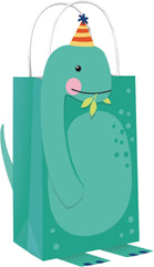 Dino-Mite DIY Kraft Gift Bags, Green/Blue, 8.5 inch, 8-pk