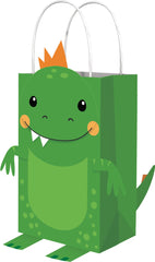 Dino-Mite DIY Kraft Gift Bags, Green/Blue, 8.5 inch, 8-pk