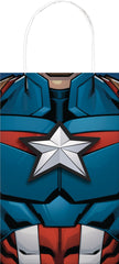 Marvel Avengers Customizable Paper Kraft Gift Bags, Red/Blue, 8.5 inch, 8-pk