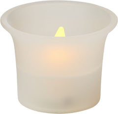 White Flared Votive Flameless LED Candles, 2.25-inch, 6-pk