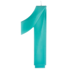 Bright Blue Number 1 Birthday Candle, 5.25-in