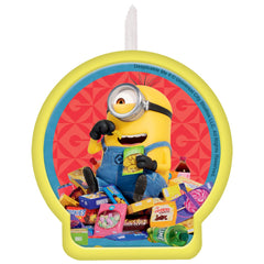 Despicable Me Wax Birthday Candle, Blue/Red/Yellow, for Birthday Party