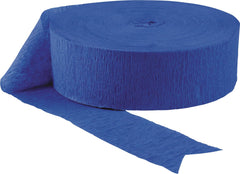 Royal Blue Jumbo Crepe Streamer, 500-foot.