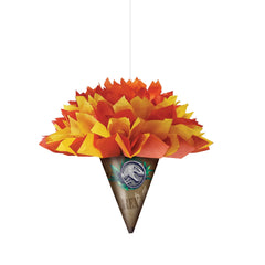 Jurassic World Fire Torch Tissue Pom Pom Decorations, 11.75-inch, 3-pk