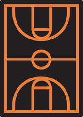 Basketball Table/Wall Cutout Decorations, Orange/Black, 11-inch, 12-pk