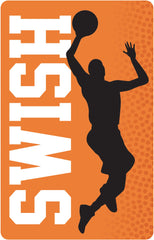 Basketball Table/Wall Cutout Decorations, Orange/Black, 11-inch, 12-pk