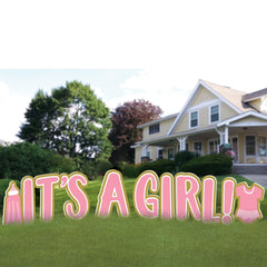 It's A Girl Yard Stake Signs, Pink, 28-inch, 11-pk