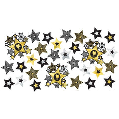 Awards Night Cutout Decorations, Black/Gold Stars, 14.25 inch, 30-pk