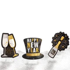 Happy New Year Yard Sign, 3-pcs