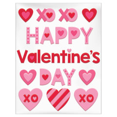 Valentine's Day Gel Window Clings