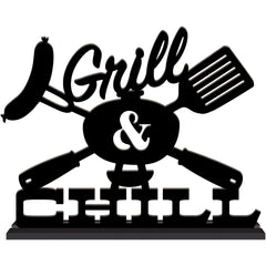 Summer BBQ MDF Grill & Chill Tabletop Sign