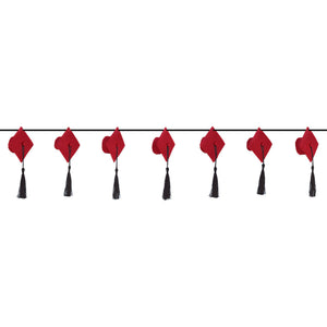 Red Felt Graduation Cap Garland