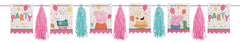 Peppa Pig Tassel Garland Banner, Pink/Blue, 10-foot