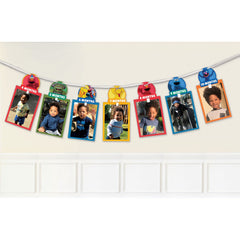 Sesame Street DIY Photo Garland Banner, Red/Green/Blue, 11-inch