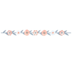 Floral Garland, Pink/Blue, 9-foot