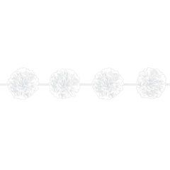 White Fluffy Garland, 12-ft, 2-pack