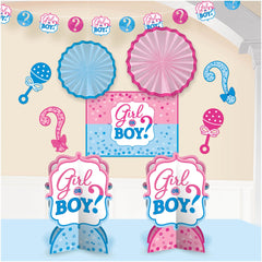 Girl or Boy Room & Table Decorating Kit, Blue/Pink, 14 inch, 10-pk