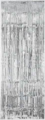 Shimmering Silver Metallic Curtain - 3' x 8'