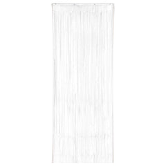 White Metallic Door Curtain - 3' x 8'