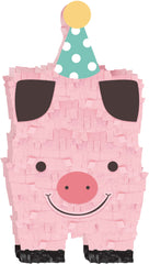 Friendly Farm Pig Birthday Party Mini Pinata Decoration