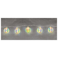 Iridescent LED String Lights, Round, 6 inch, 10 Lights
