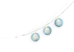 Woven Ball LED String Lights, Blue, 5-foot, 10-count