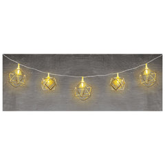 Geometric LED String Lights, Gold, 5-foot, 10 Lights