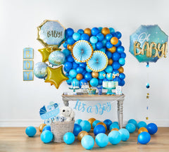 Baby Boy Hanging Sign Decoration, Blue, 36-inch