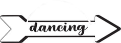 Dancing Arrow Signs, Black/White, 29-inch, 6-pk